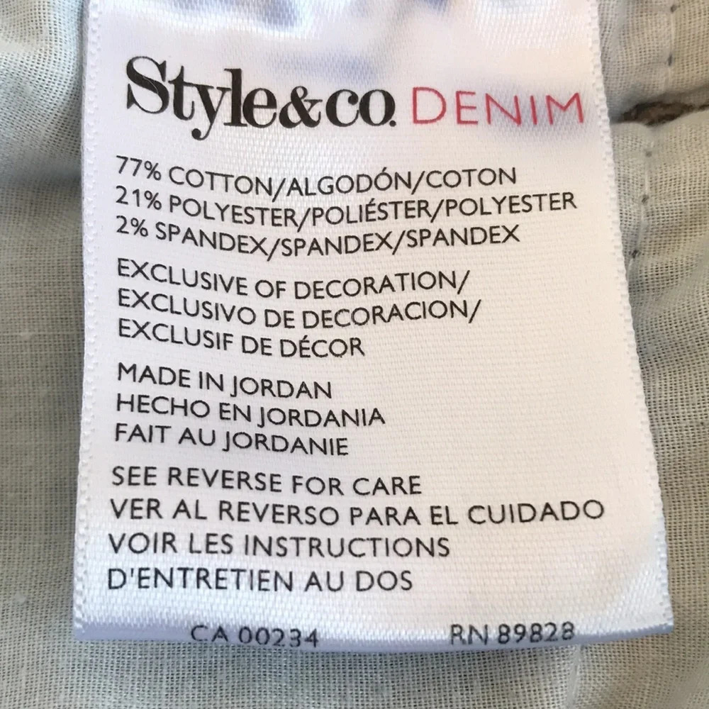 Style & Co. natural fit tapered leg blue jeans, 14 - Picture 11 of 12